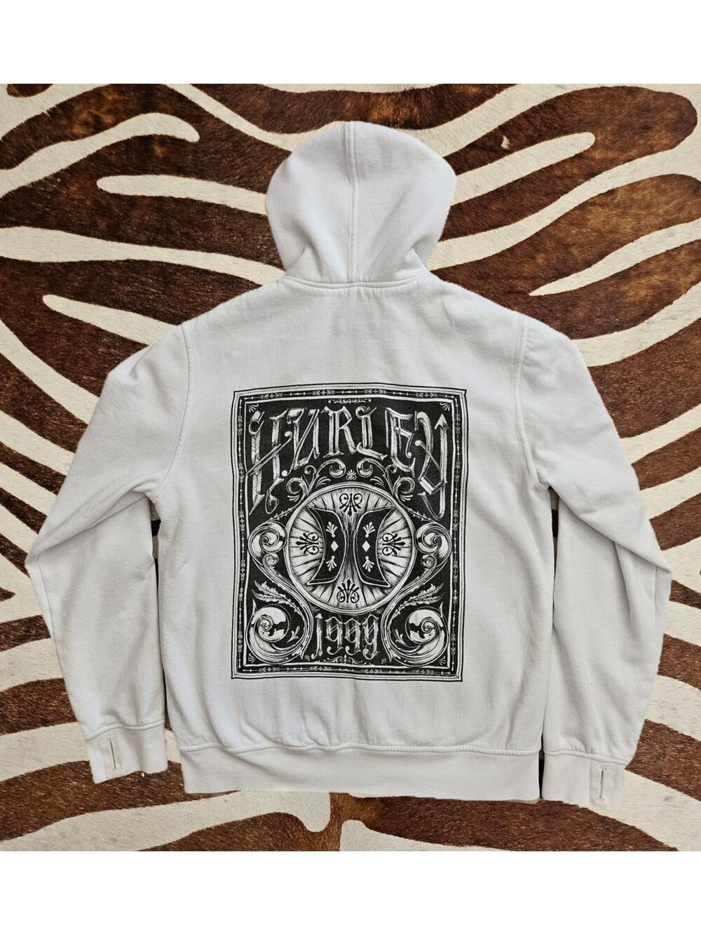 Vintage Zip Up Hurley Hoodie Fleece Lined Skate Faded Snowboard Surf Snowboard L